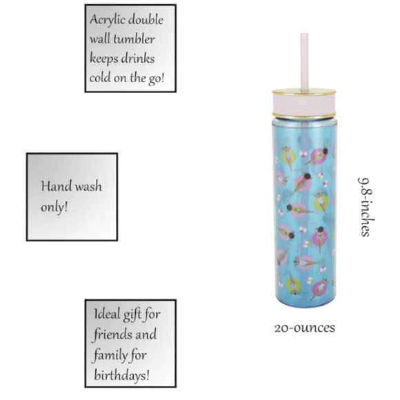 Double Wall Column Tumbler- Pool Girls, NIB - Picture 2 of 2